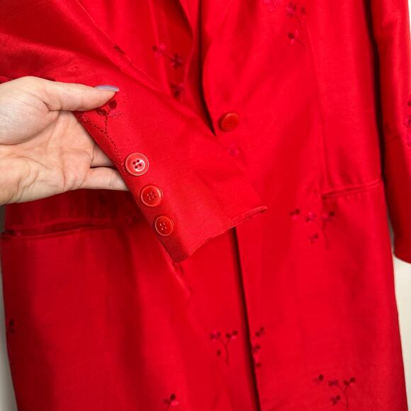 2 Piece Newport News Easy‎ Style Women’s Red 100% silk dress and jacket set - Picture 9 of 10